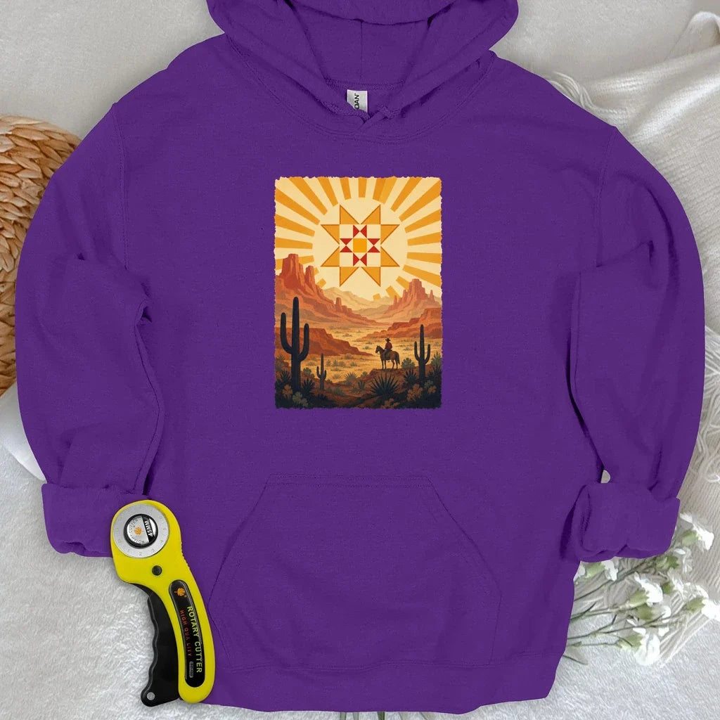 Western Cowboy Quilt Star Hoodie