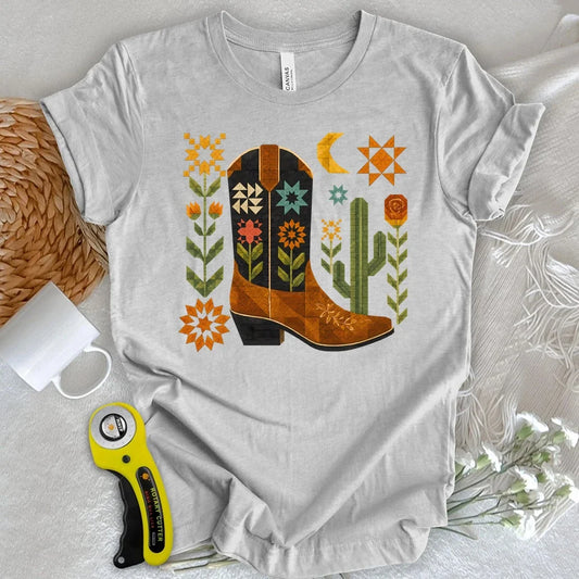 Patchwork Cowboy Boot T-shirt