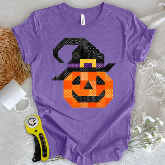 Patchwork Pumpkin Witch T-shirt