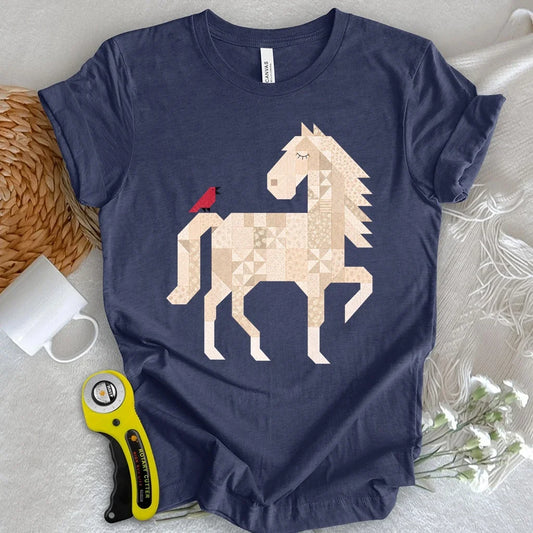 Patchwork Horse & Little Bird T-shirt