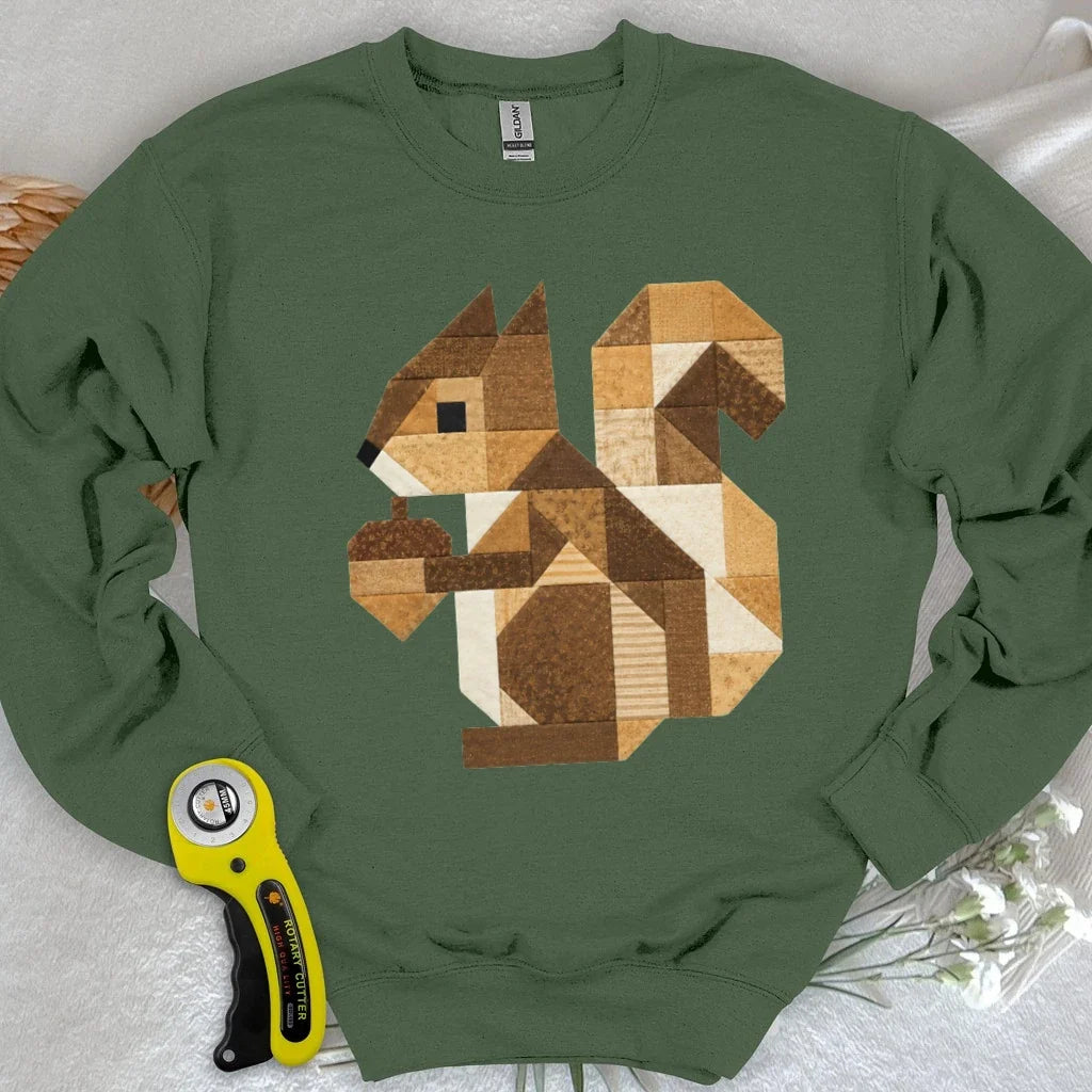Patchwork Squirrel Sweatshirt