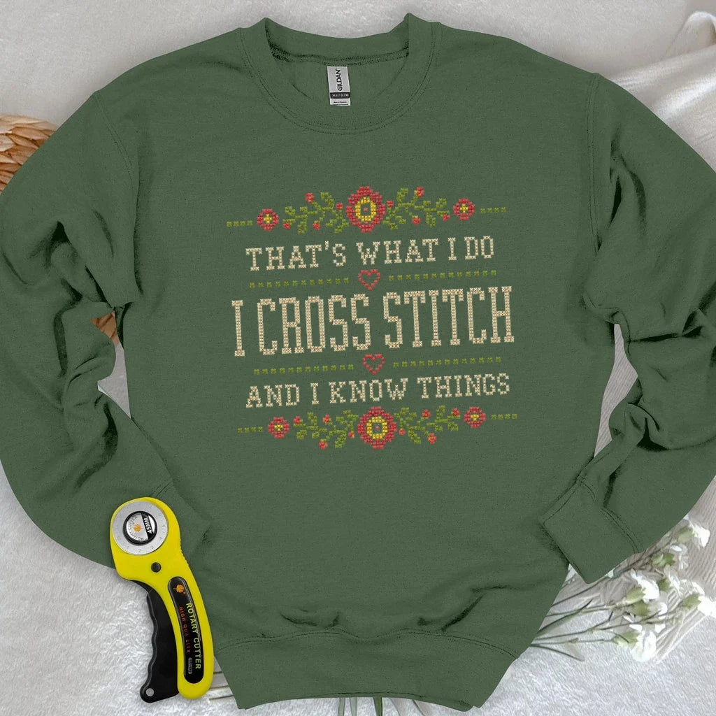 Cross Stitch & Know Things Sweatshirt