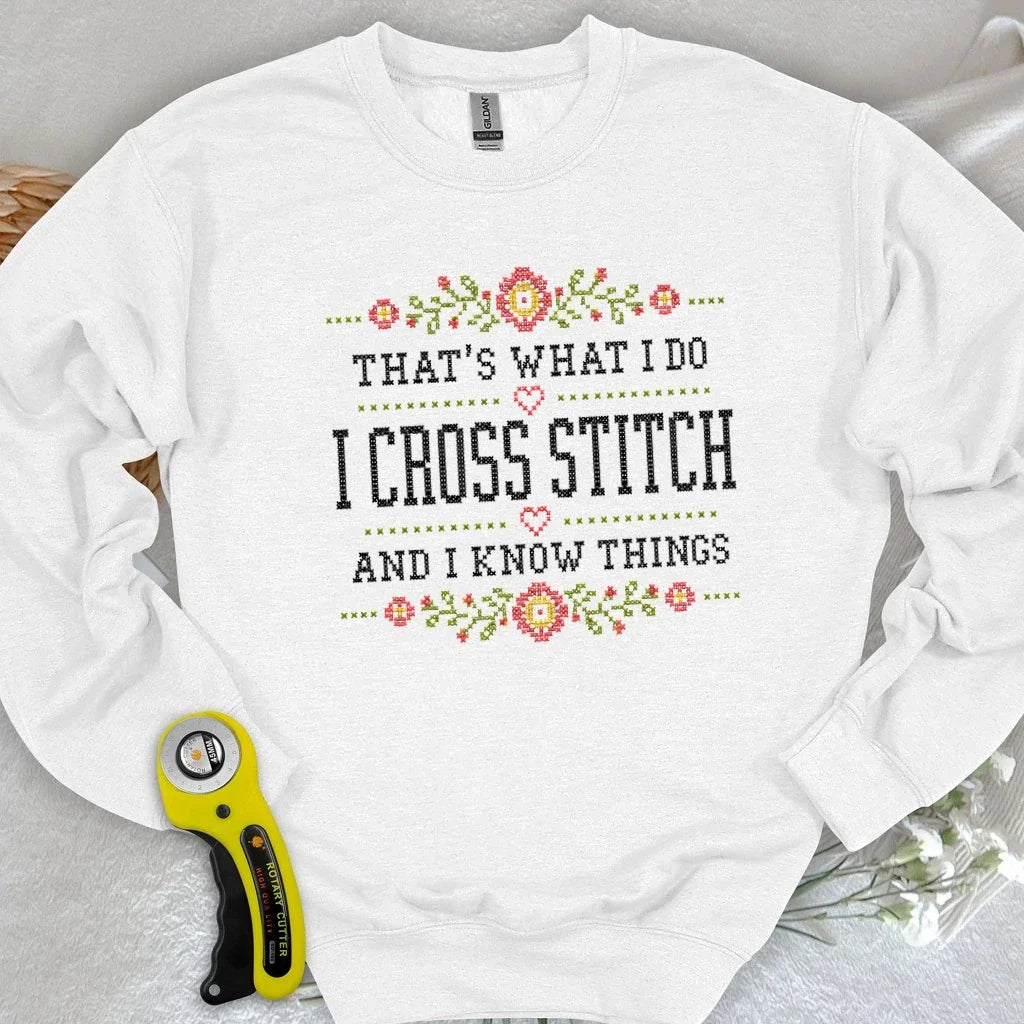Cross Stitch & Know Things Sweatshirt