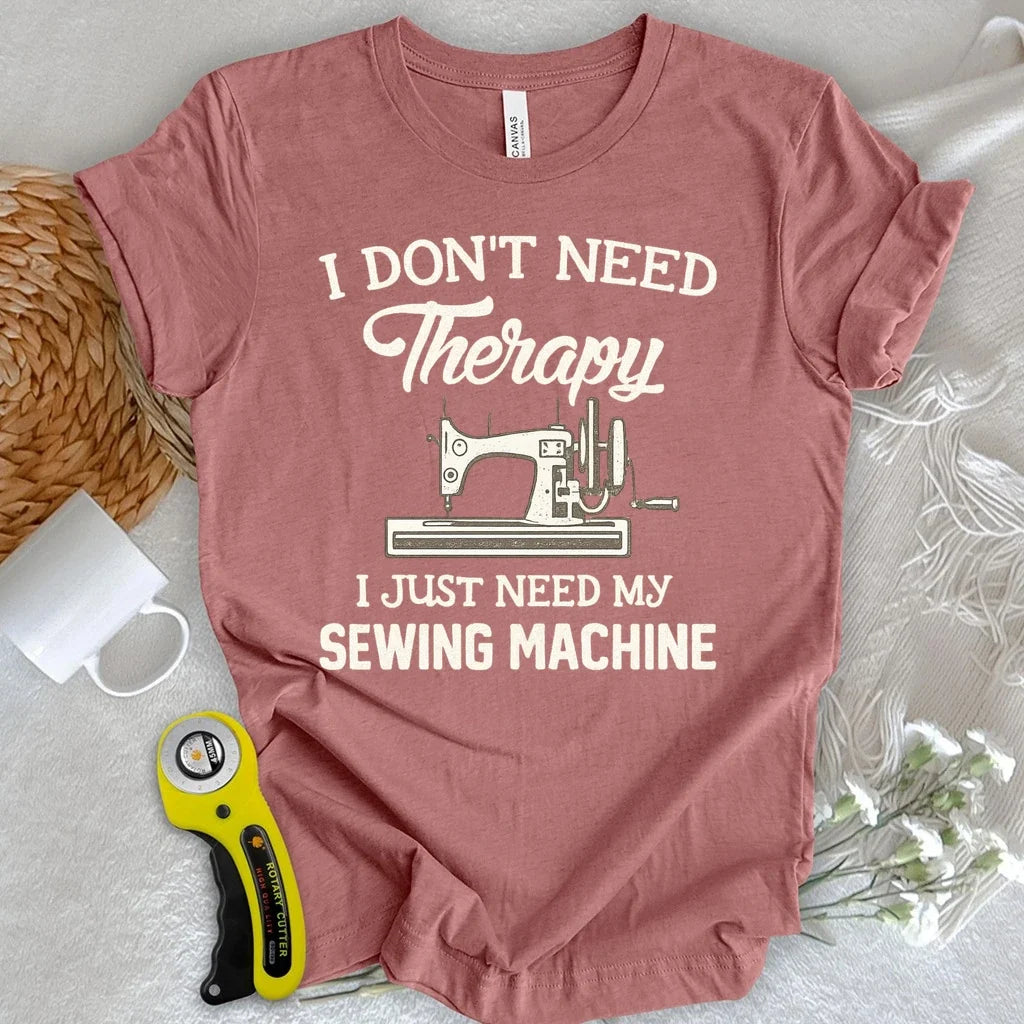 Sewing Machine Therapy T-shirt