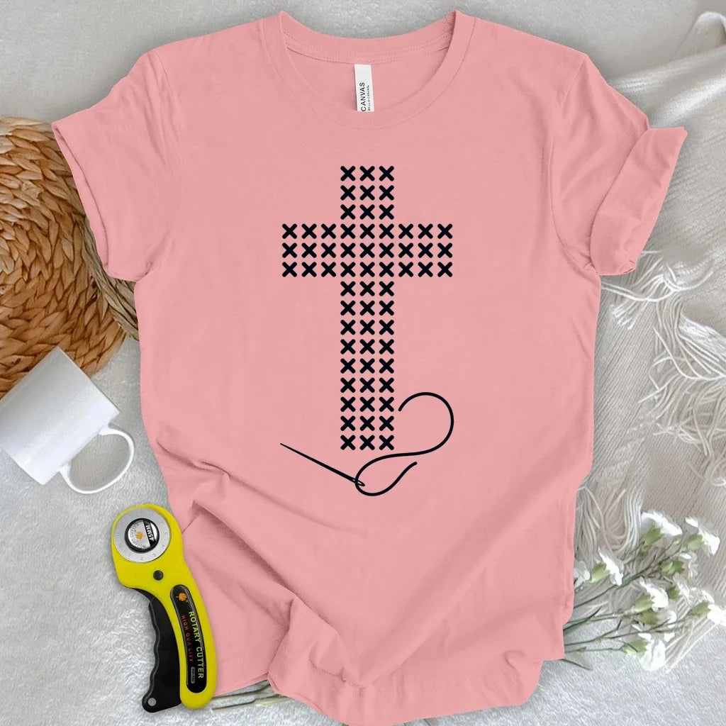Cross Stitched Faith T-shirt