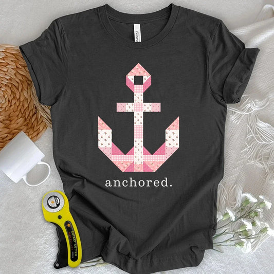 Hebrews 6:19 Patchwork Anchor T-shirt