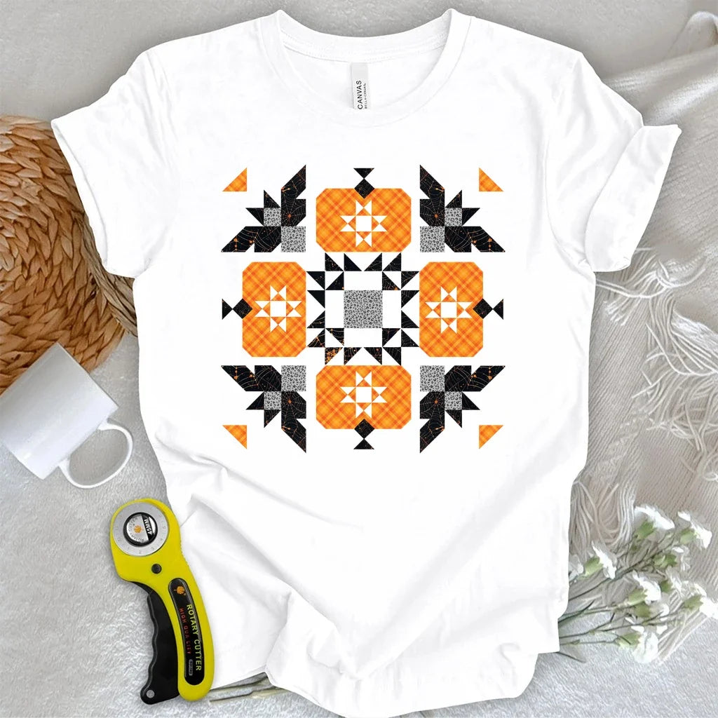 Halloween Patchwork Quilt T-shirt