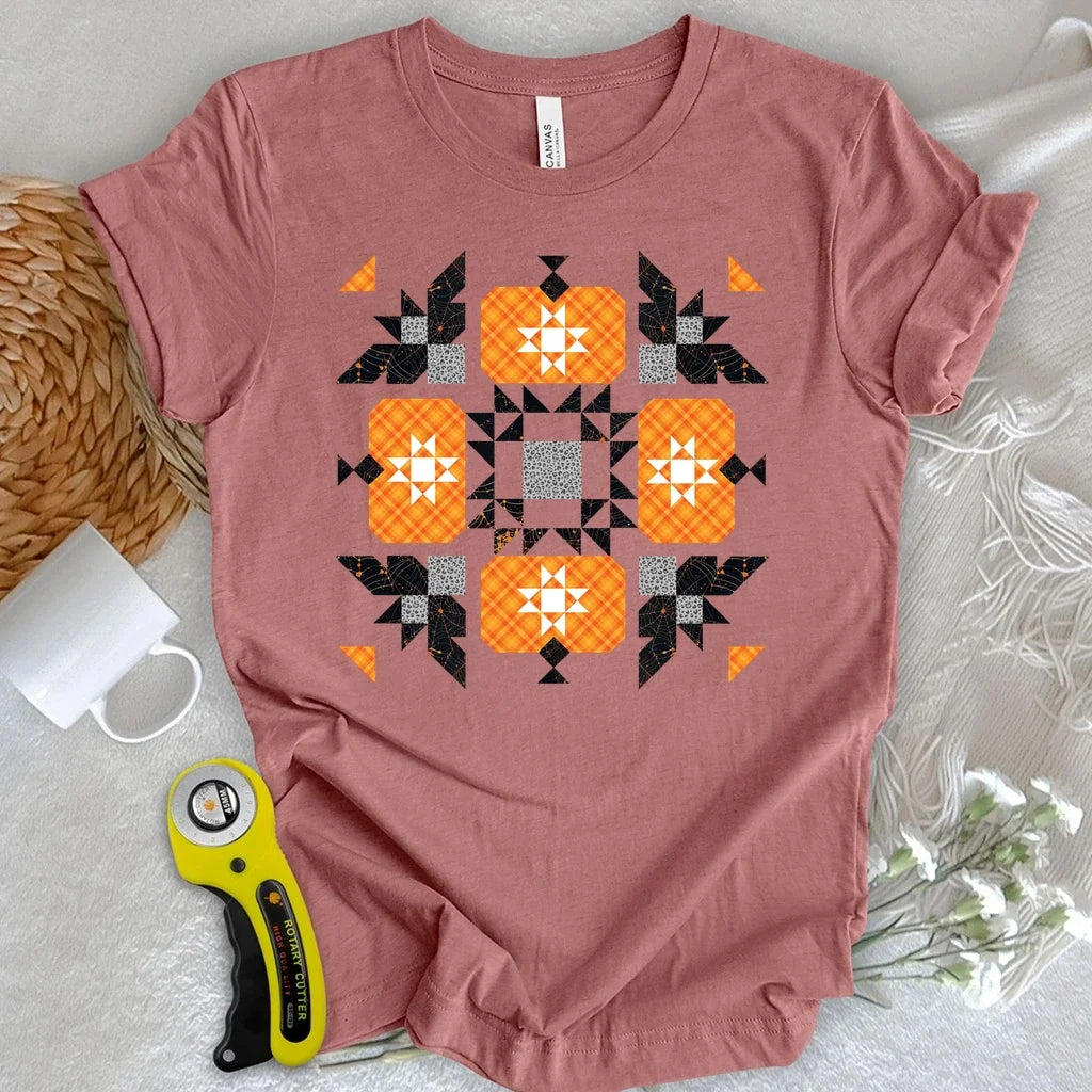 Halloween Patchwork Quilt T-shirt