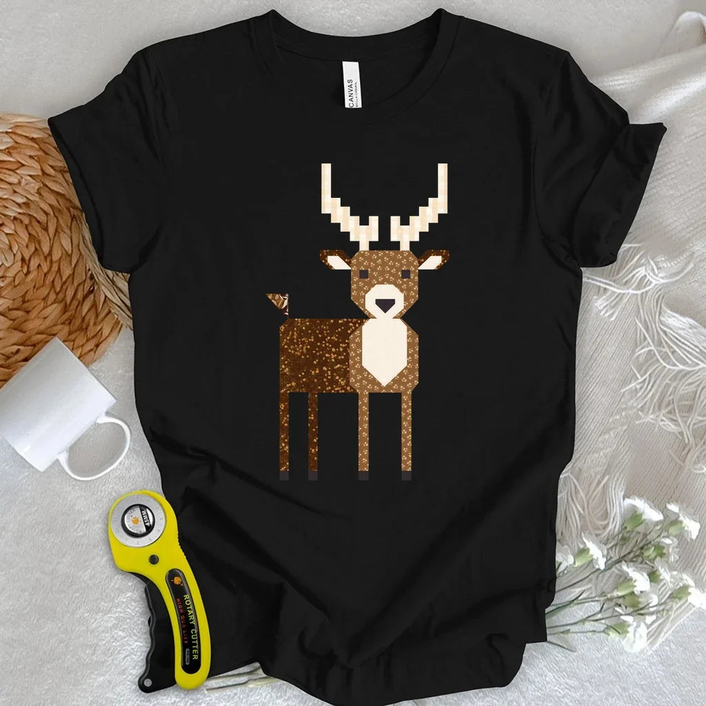 Patchwork Deer T-shirt
