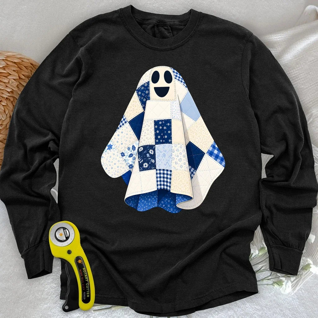 The Little Quilted Ghost Long Sleeve T-shirt