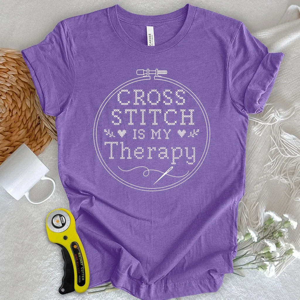 Cross Stitch is My Therapy T-shirt