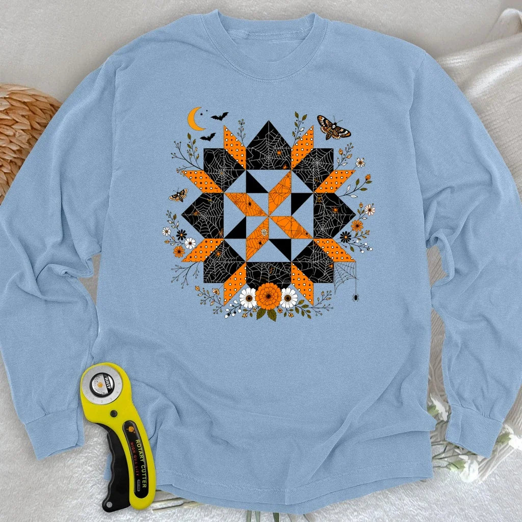 Haunted Garden Quilt Long Sleeve T-shirt