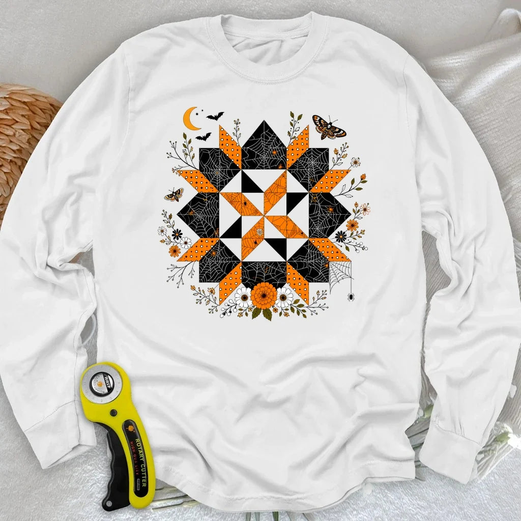 Haunted Garden Quilt Long Sleeve T-shirt