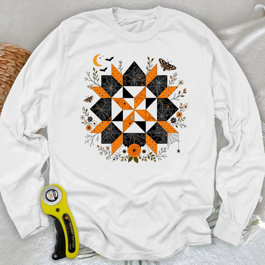 Haunted Garden Quilt Long Sleeve T-shirt