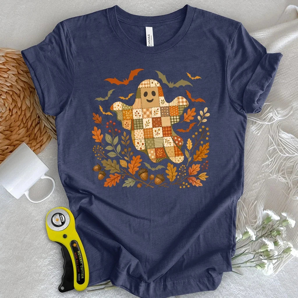 Autumn Patchwork Boo T-shirt