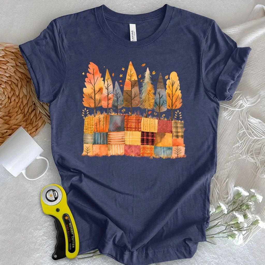 Patchwork Autumn Forest T-shirt