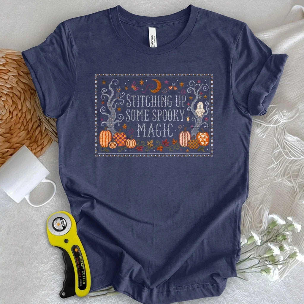 Midnight Pumpkin Stitch T-shirt