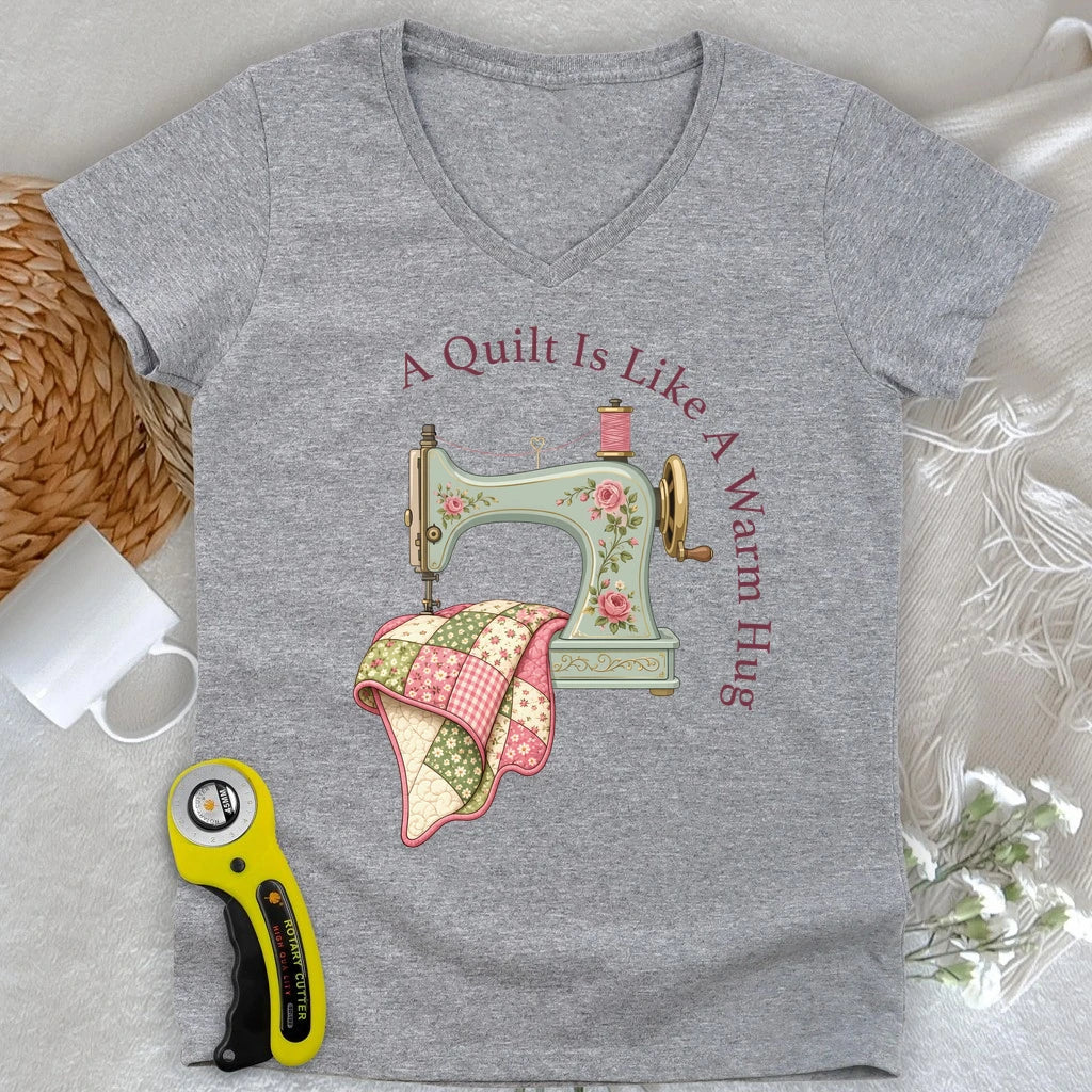 Every Stitch Is A Hug Lady V-neck