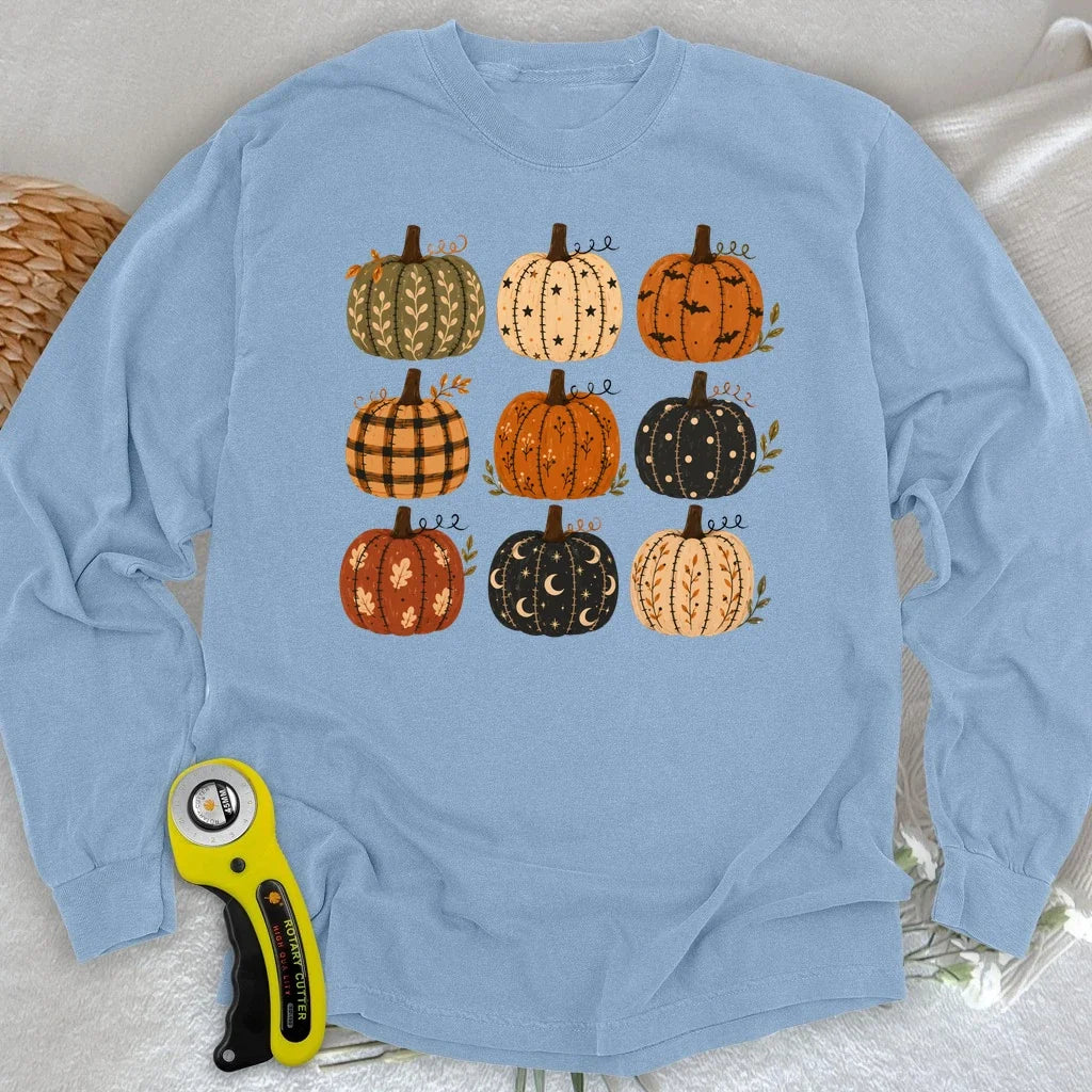 Fabric Lover’s Pumpkin Patch Long Sleeve T-shirt