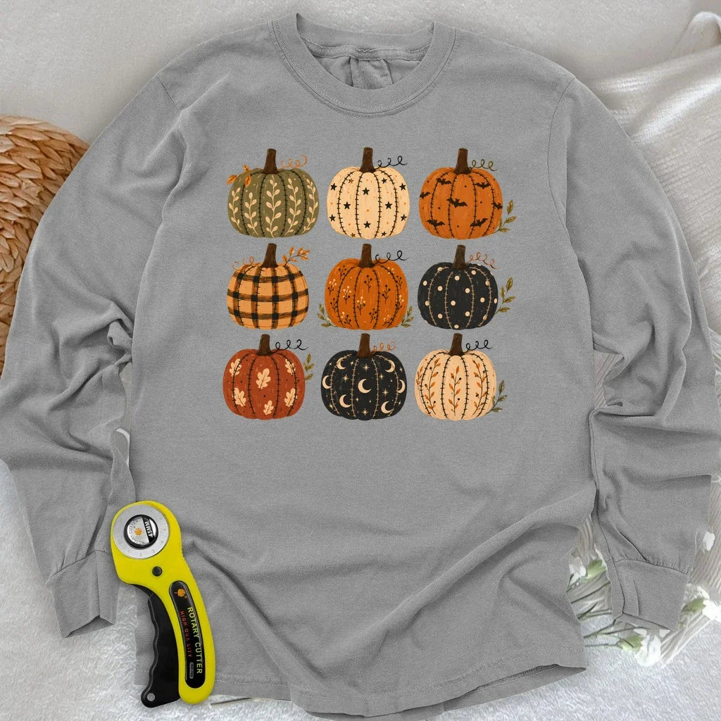 Fabric Lover’s Pumpkin Patch Long Sleeve T-shirt