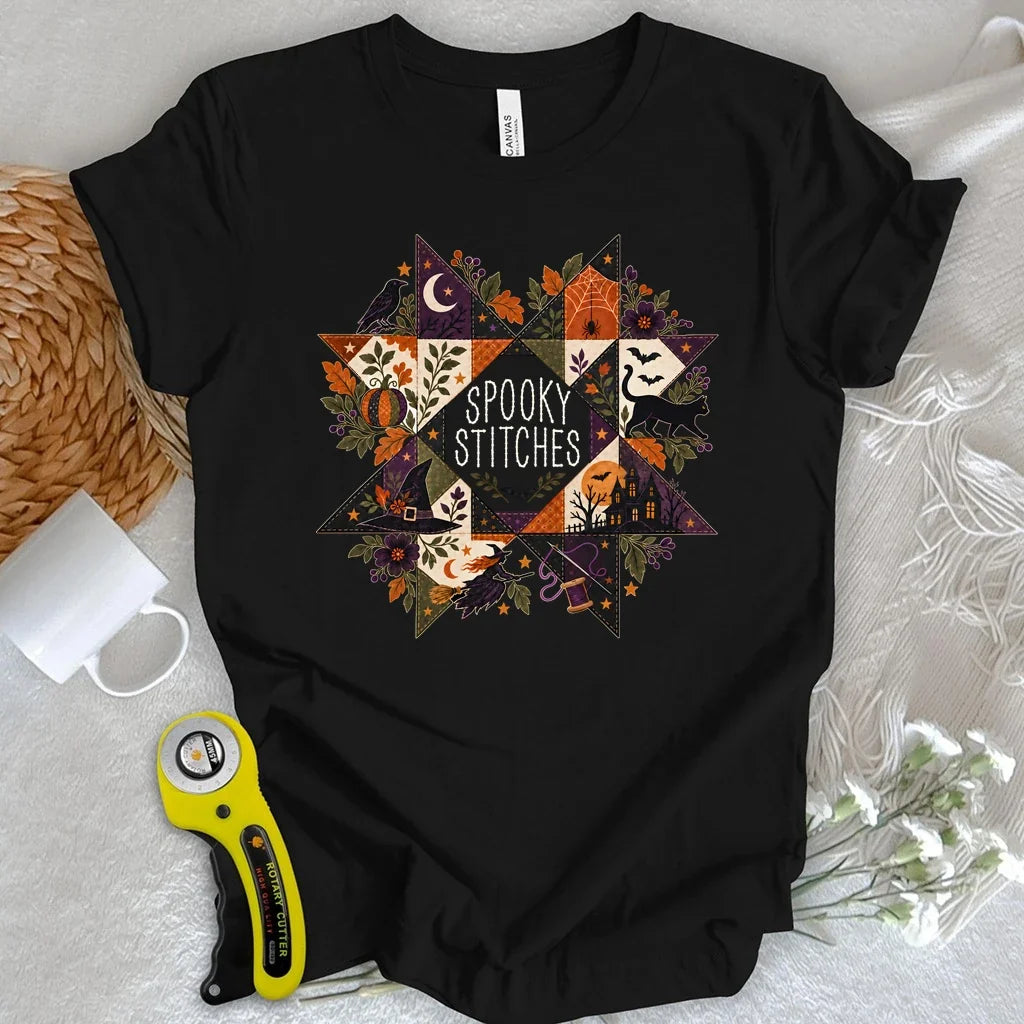 Halloween Bloom Quilt T-shirt