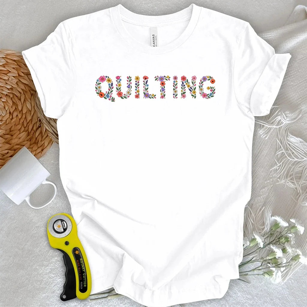Quilting Floral T-shirt
