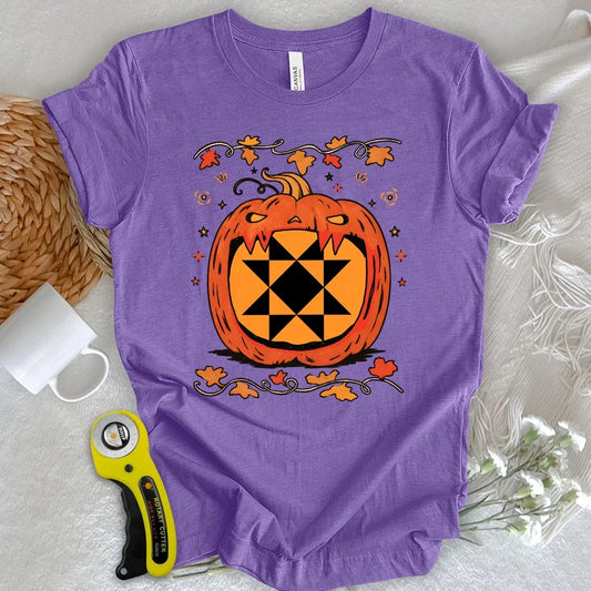 Quilt Star Jack-O'-Lantern T-shirt