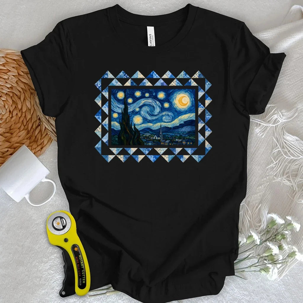 Starry Night Quilt T-shirt