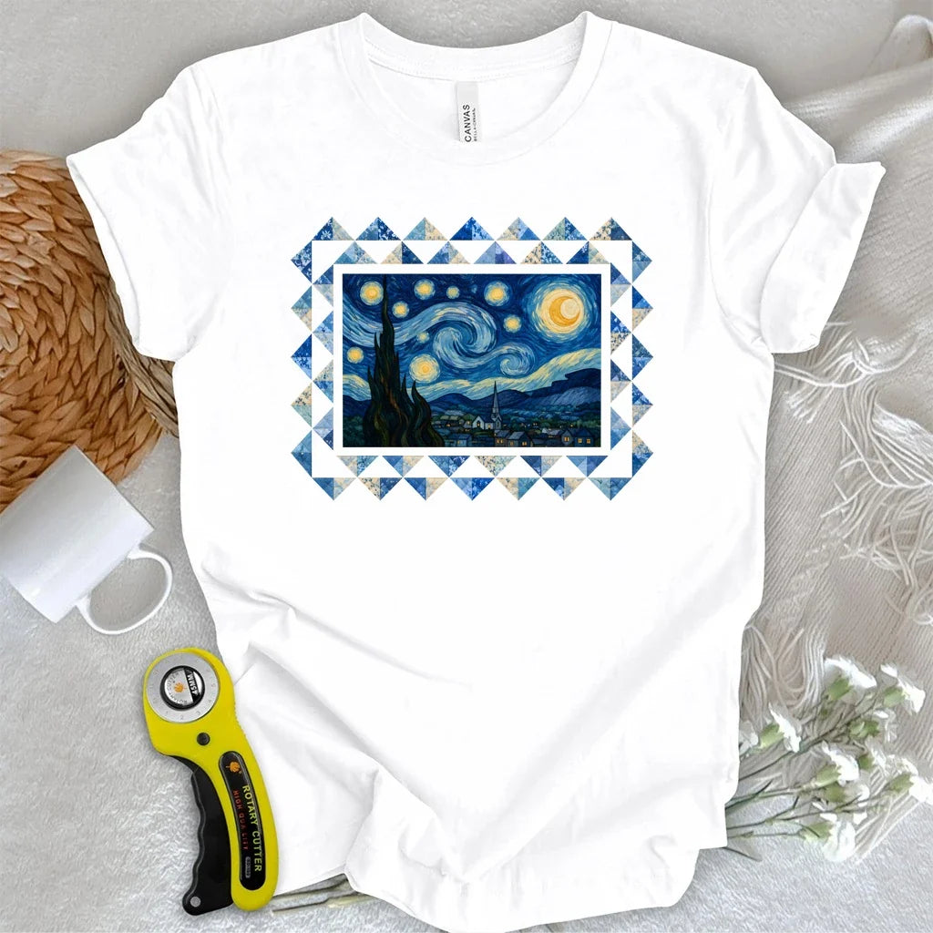 Starry Night Quilt T-shirt