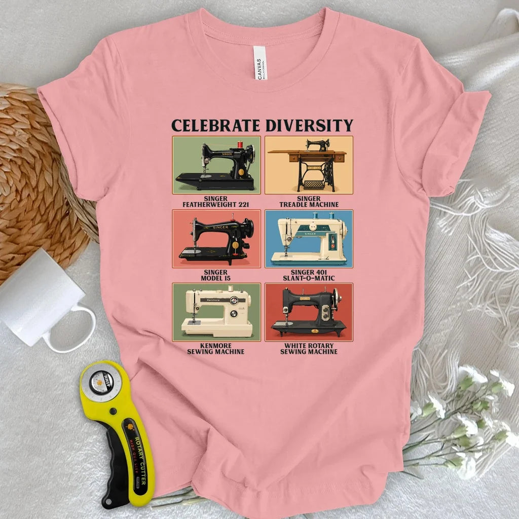 Celebrate Vintage Sewing Machines T-shirt