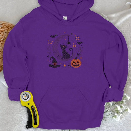 Moonlit Halloween Cross Stitch Hoodie