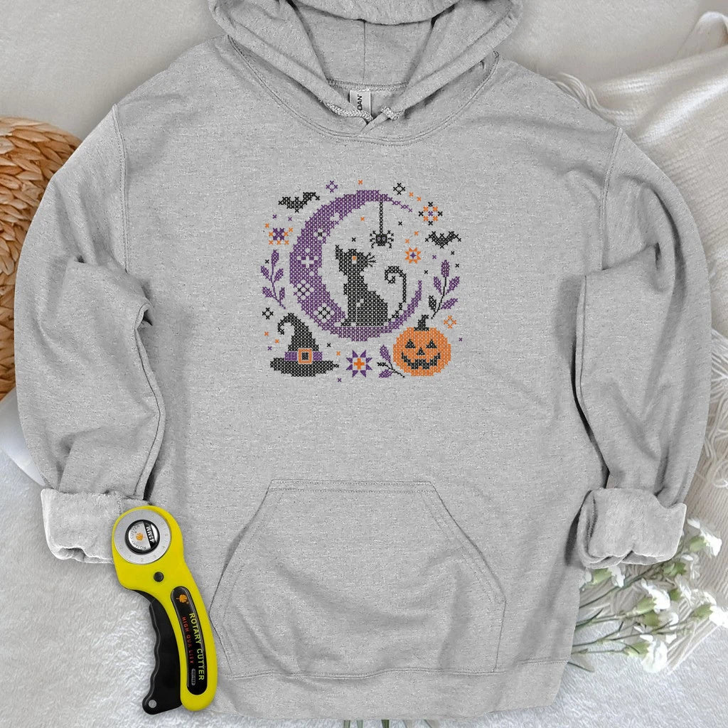 Moonlit Halloween Cross Stitch Hoodie