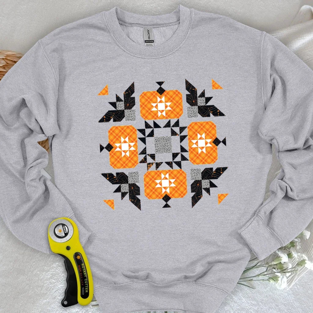Halloween Patchwork Quilt Sweatshirt