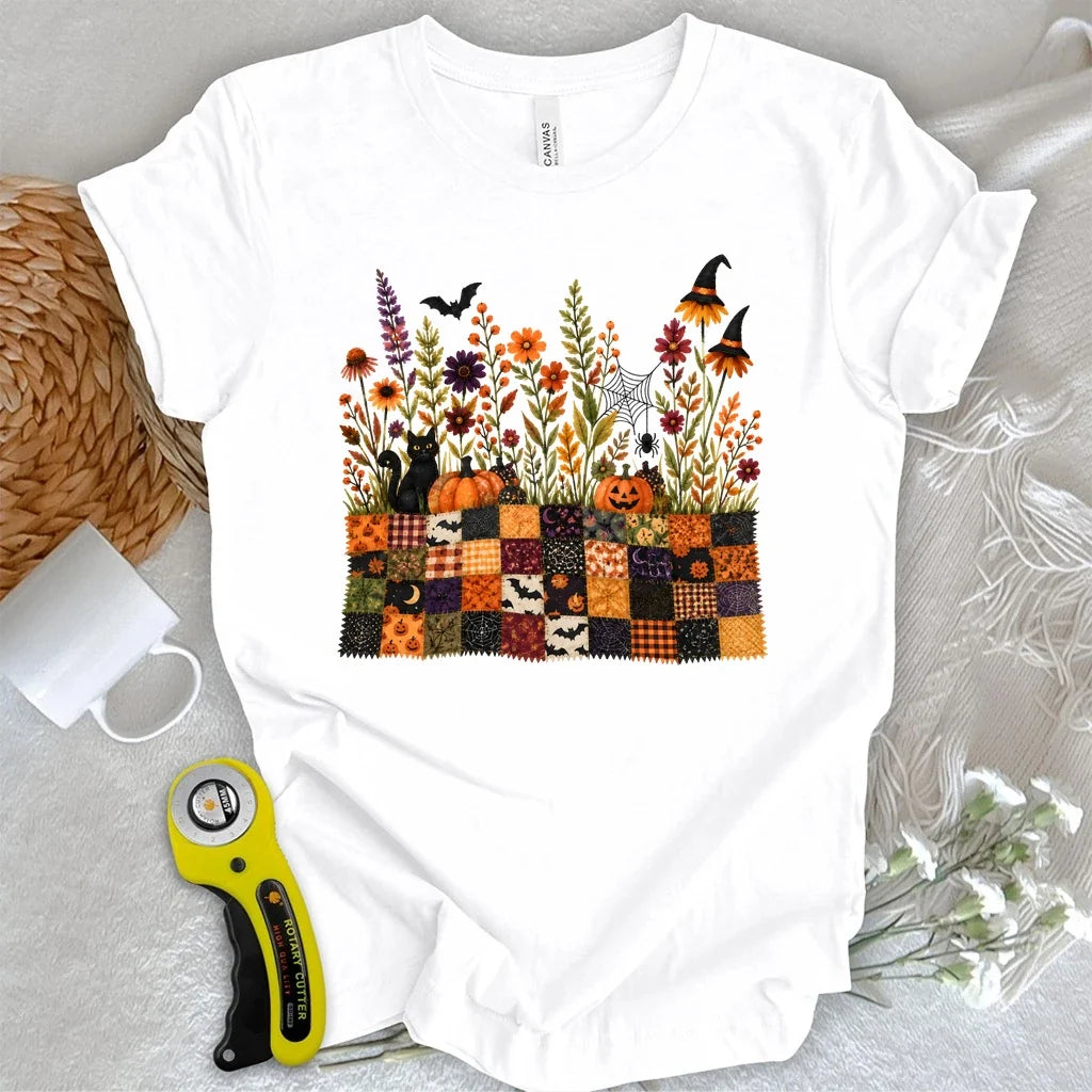 Halloween Patchwork Garden T-shirt
