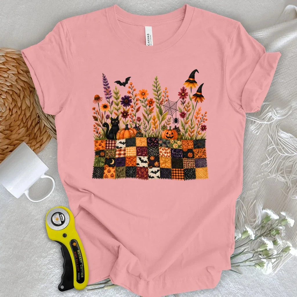 Halloween Patchwork Garden T-shirt