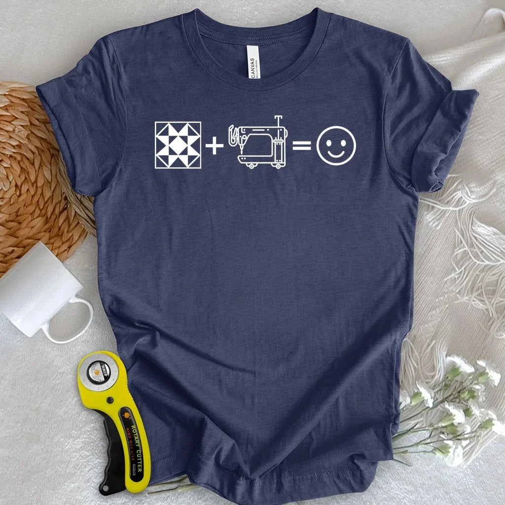 The Quilter's Happiness Equation T-shirt