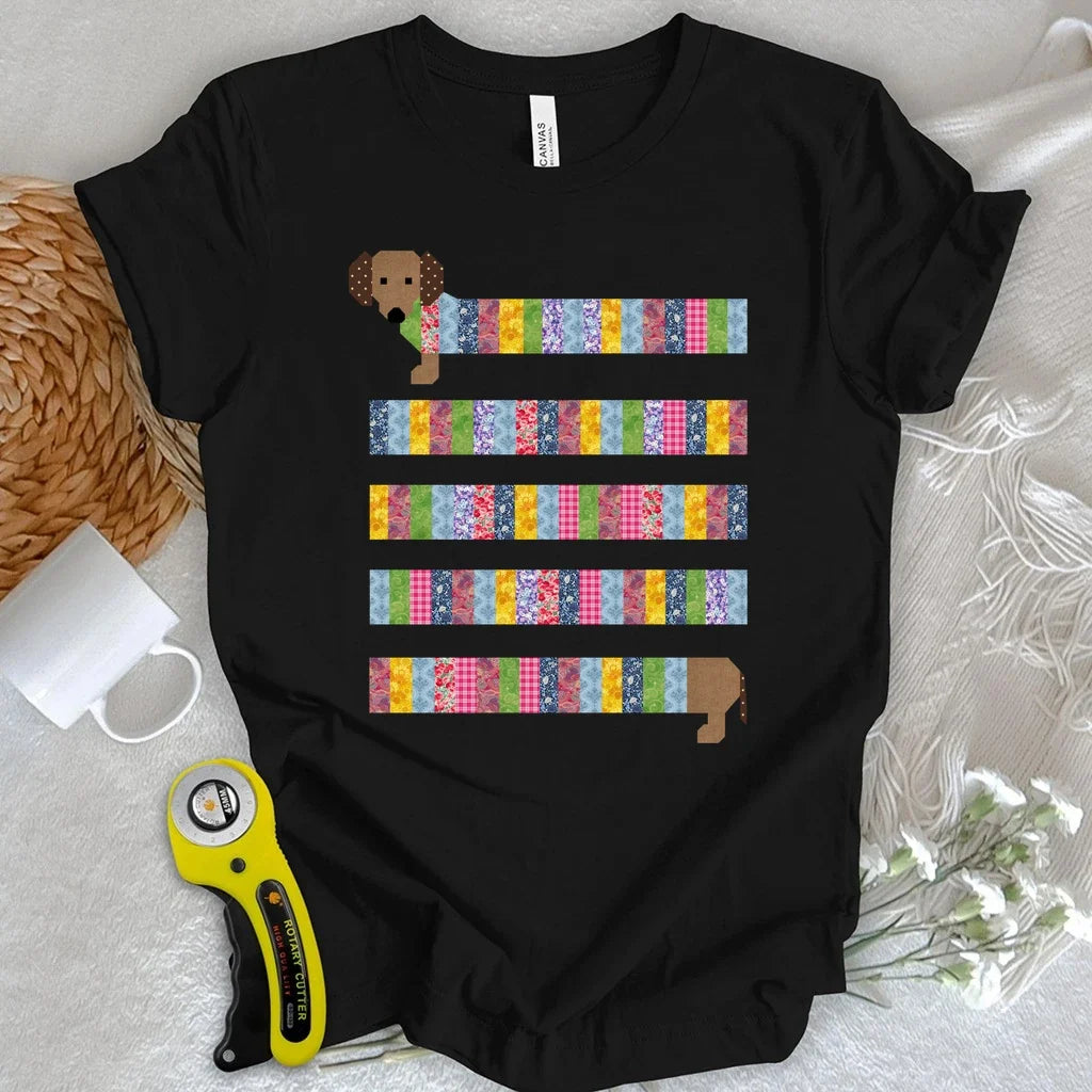 Patchwork Dachshund T-shirt