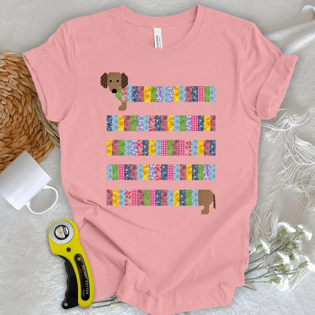 Patchwork Dachshund T-shirt