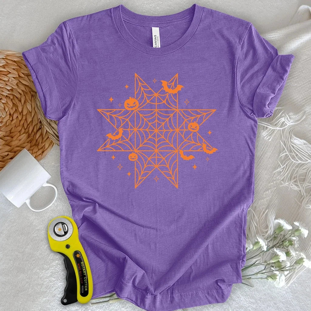 Halloween Spiderweb Block T-shirt