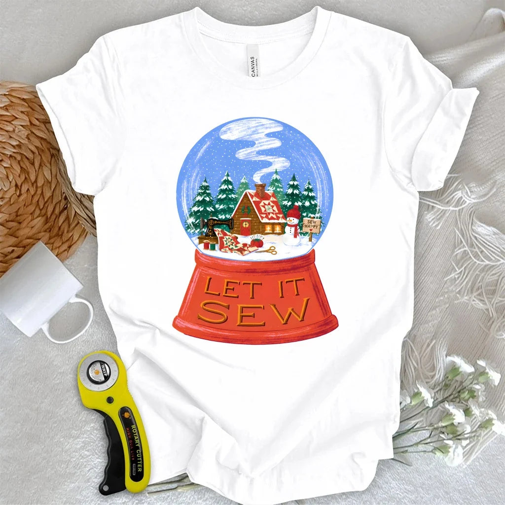 Let It Sew Snow Globe T-shirt