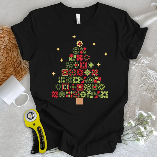 Christmas Tree Quilt Blocks T-shirt