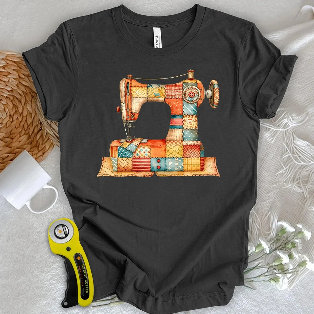 Patchwork Sewing Machine T-shirt
