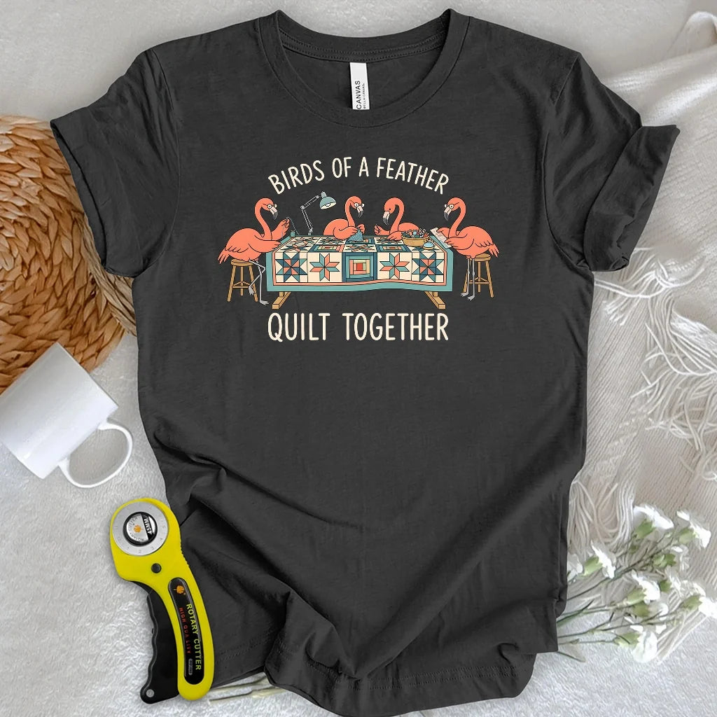 Quilt Together Flamingo T-shirt