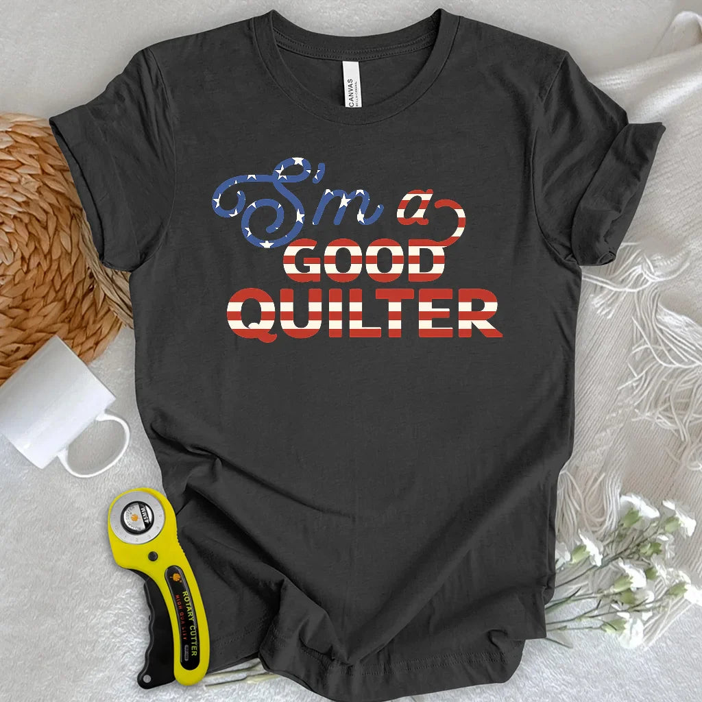 Red, White & Quilted T-Shirt