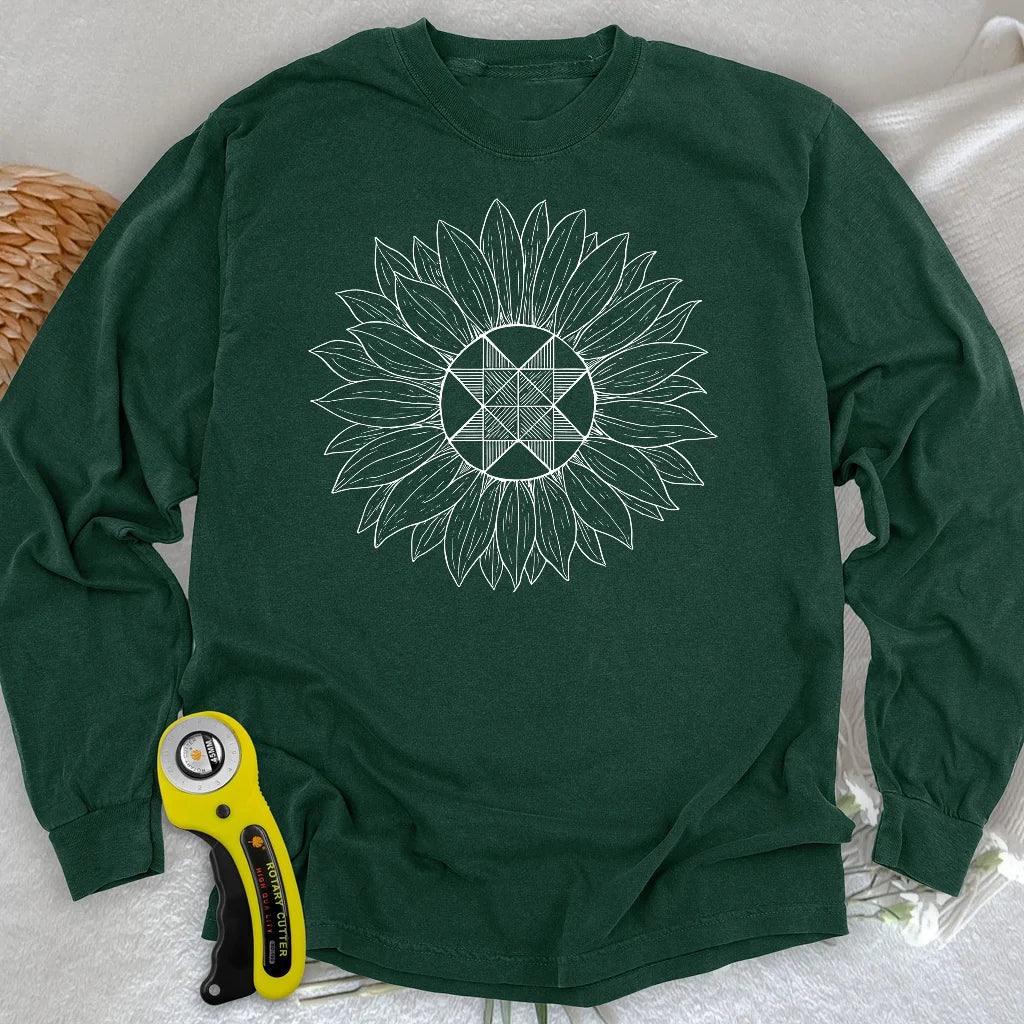 Block Sunflower Long Sleeve T-shirt