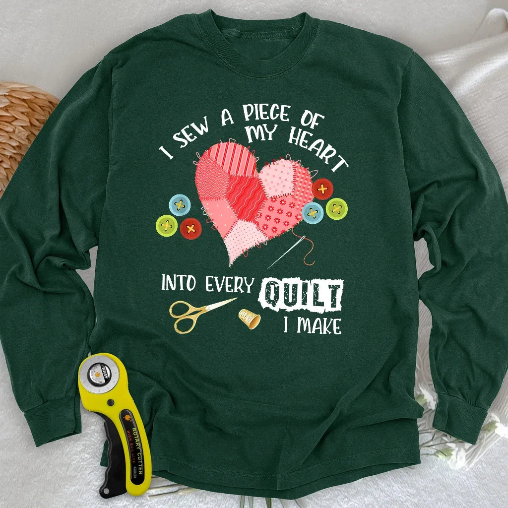 Heartstitched Quilt Love Long Sleeve T-shirt
