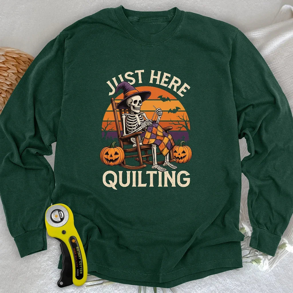 Just Here Quilting Long Sleeve T-shirt