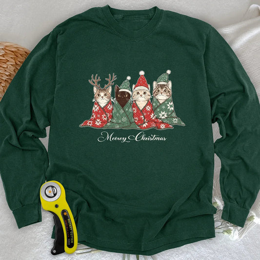 Meowy Christmas Long Sleeve T-shirt