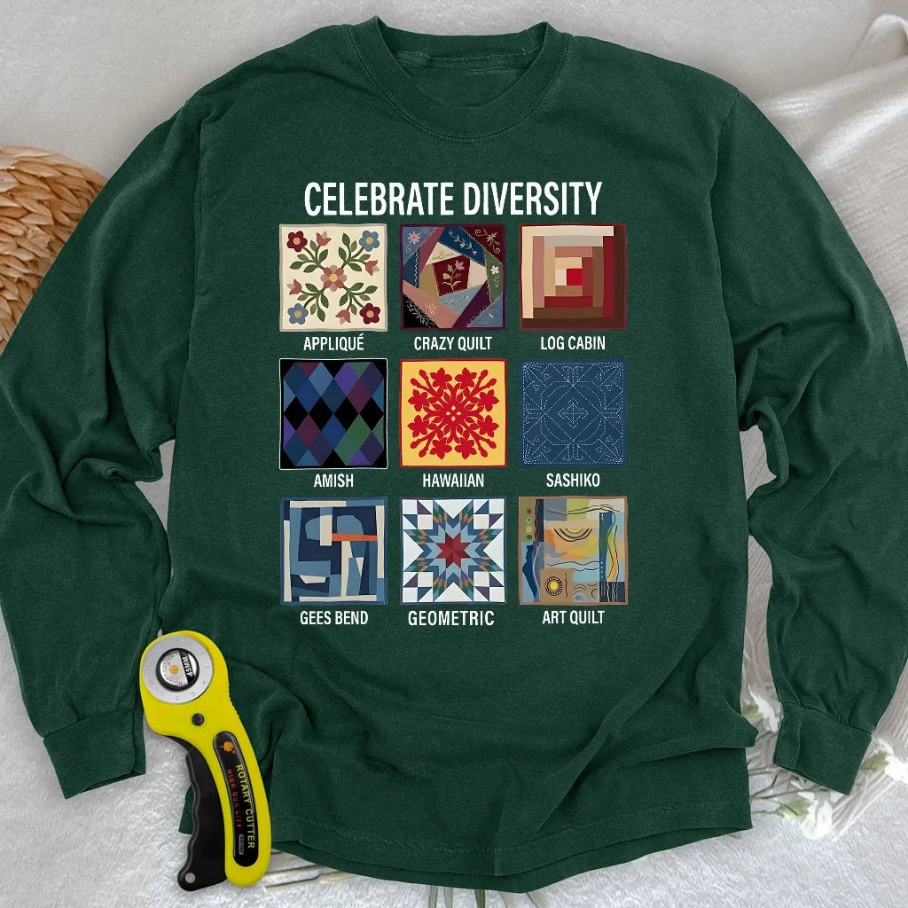 Patchwork Diversity Long Sleeve T-shirt