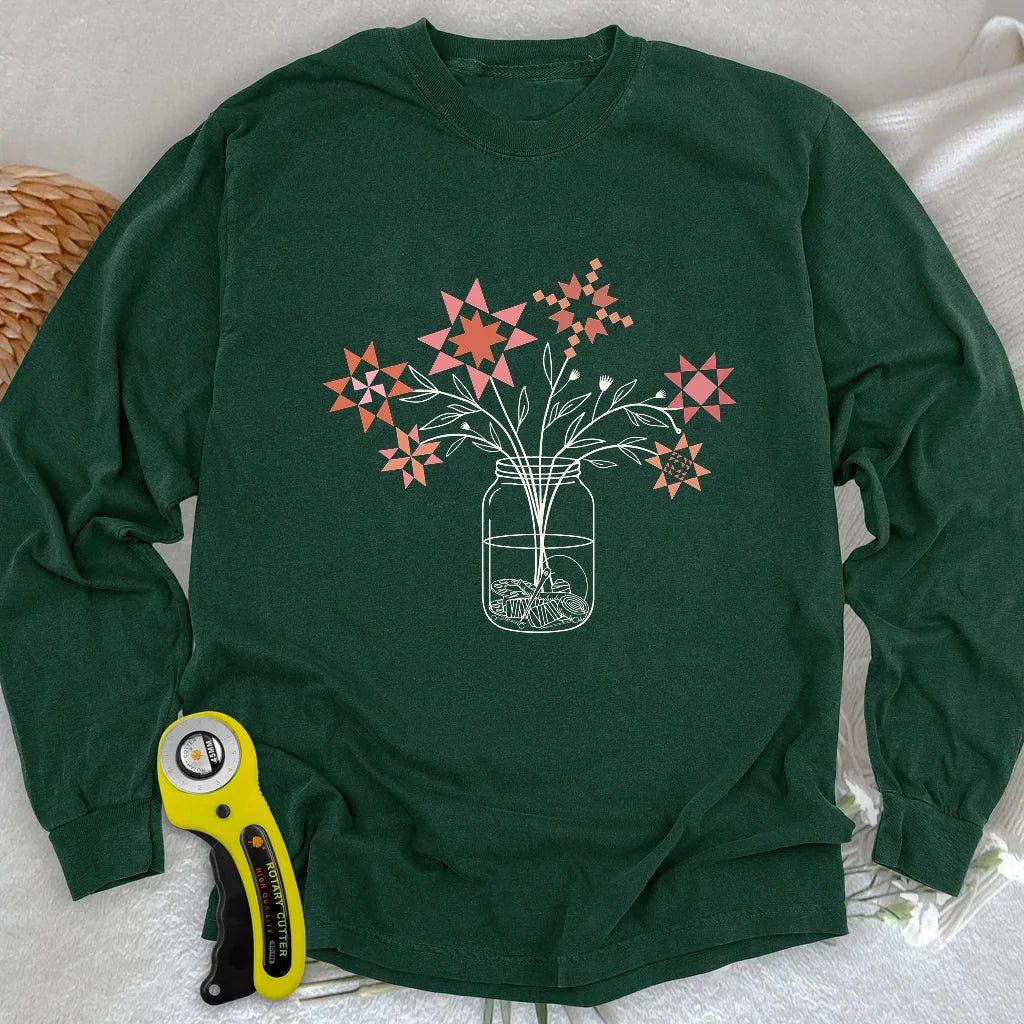 Patchwork Posy Jar Long Sleeve T-shirt